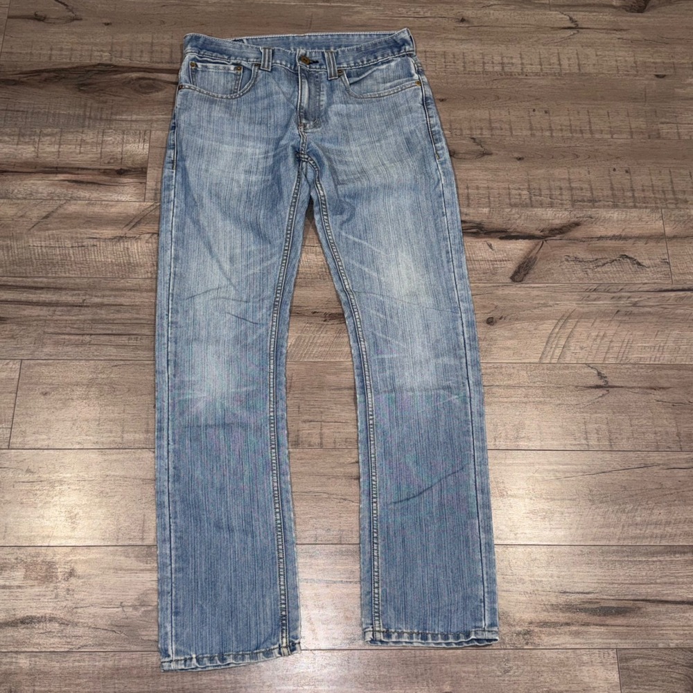 Levi 511 Skinny Jeans Men 32x32 Light Wash Blue Denim Casual Skater Y2K